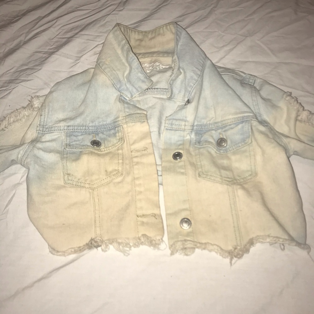 Crop top rose Jean jacket